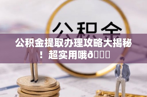 黑水公积金提取办理攻略大揭秘！超实用哦😉
