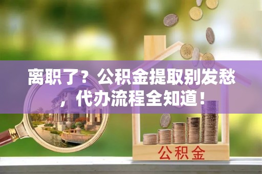 黑水离职了？公积金提取别发愁，代办流程全知道！
